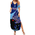 Custom NSW Blues ANZAC Day Summer Maxi Dress Australian Platypus Mix Camouflage