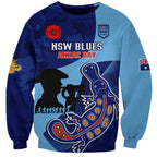 Custom NSW Blues ANZAC Day Sweatshirt Australian Platypus Mix Camouflage