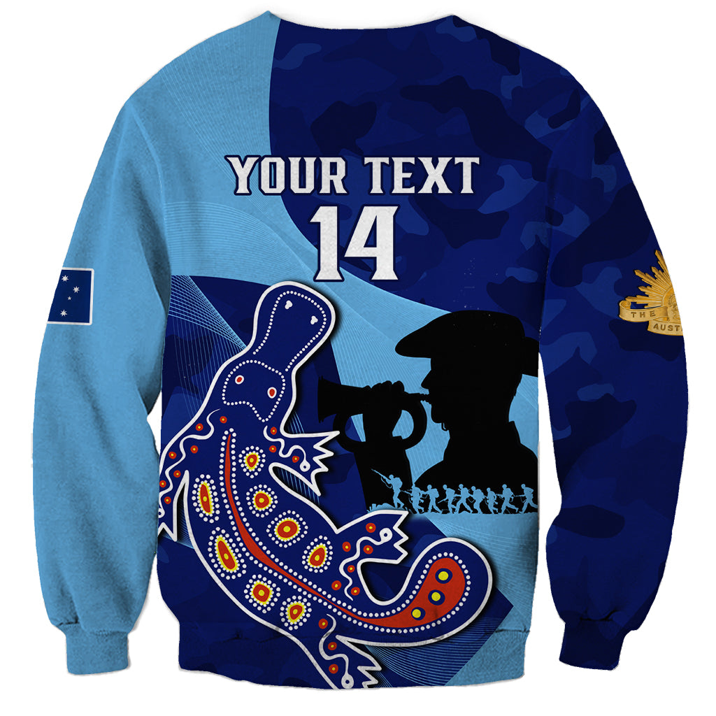 Custom NSW Blues ANZAC Day Sweatshirt Australian Platypus Mix Camouflage