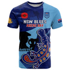 Custom NSW Blues ANZAC Day T Shirt Australian Platypus Mix Camouflage
