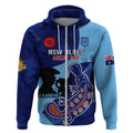 Custom NSW Blues ANZAC Day Zip Hoodie Australian Platypus Mix Camouflage