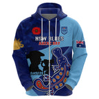 Custom NSW Blues ANZAC Day Zip Hoodie Australian Platypus Mix Camouflage