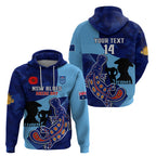 Custom NSW Blues ANZAC Day Zip Hoodie Australian Platypus Mix Camouflage