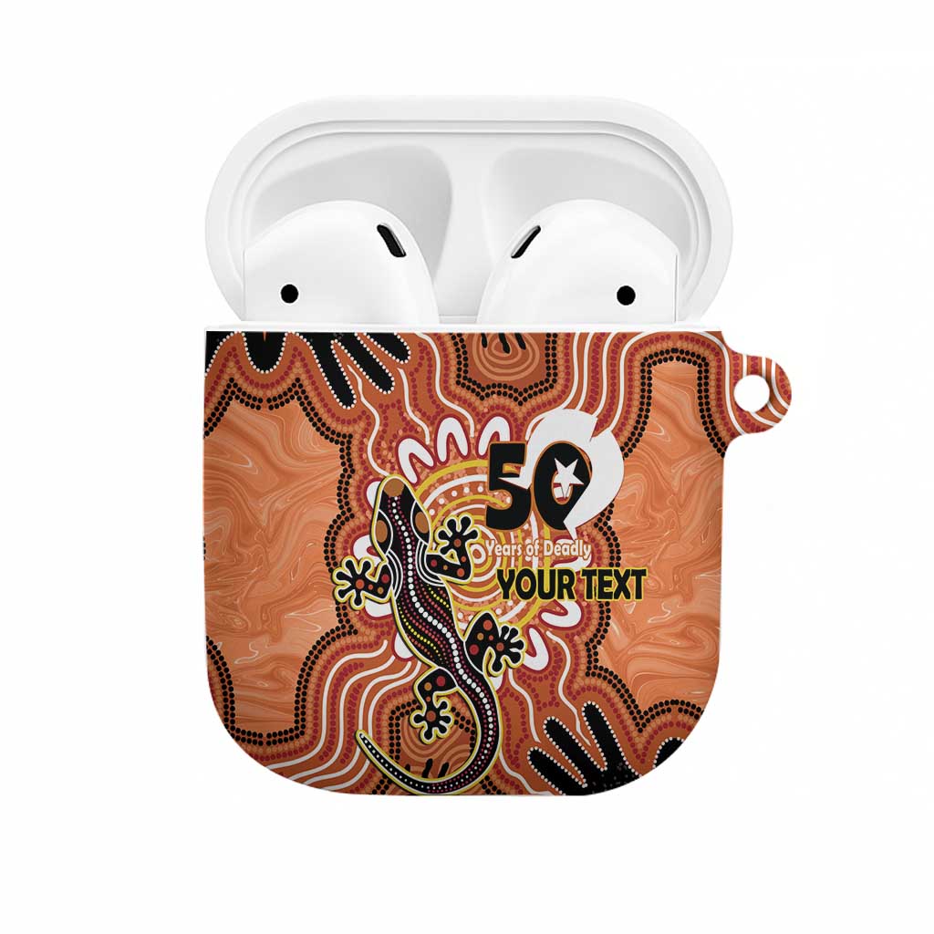 Personalised Australia Lizard NAIDOC Week 2026 AirPods Case 50 Years of Deadly Aboriginal Art