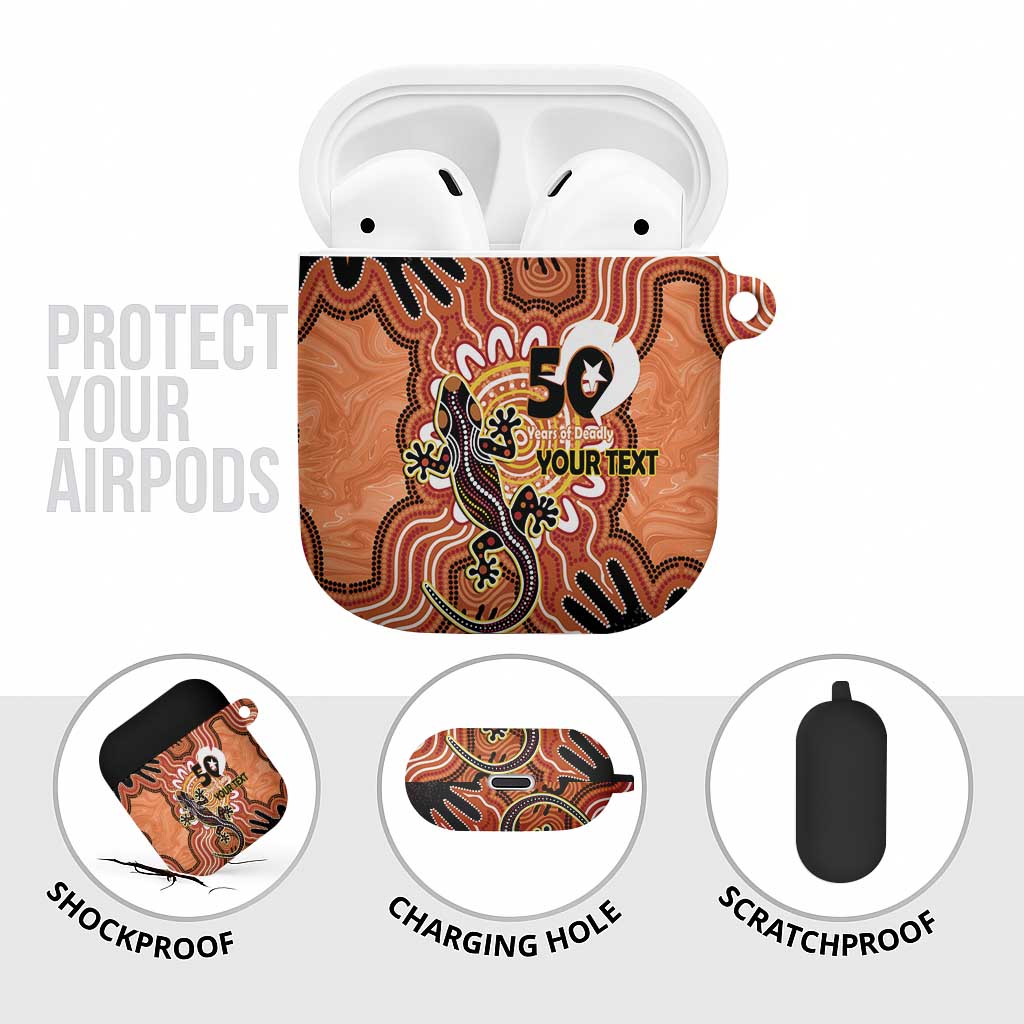 Personalised Australia Lizard NAIDOC Week 2026 AirPods Case 50 Years of Deadly Aboriginal Art