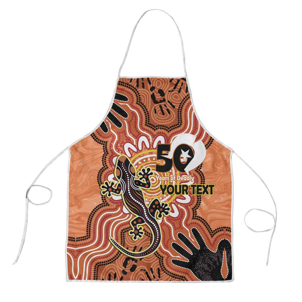 Personalised Australia Lizard NAIDOC Week 2026 Apron 50 Years of Deadly Aboriginal Art