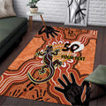 Personalised Australia Lizard NAIDOC Week 2026 Area Rug 50 Years of Deadly Aboriginal Art