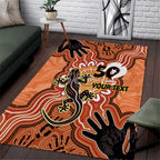 Personalised Australia Lizard NAIDOC Week 2026 Area Rug 50 Years of Deadly Aboriginal Art