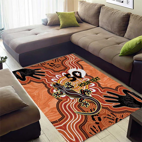Personalised Australia Lizard NAIDOC Week 2026 Area Rug 50 Years of Deadly Aboriginal Art