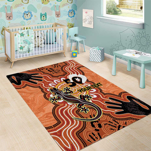 Personalised Australia Lizard NAIDOC Week 2026 Area Rug 50 Years of Deadly Aboriginal Art