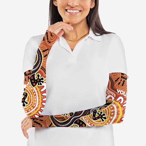 Personalised Australia Lizard NAIDOC Week 2026 Arm Sleeves 50 Years of Deadly Aboriginal Art