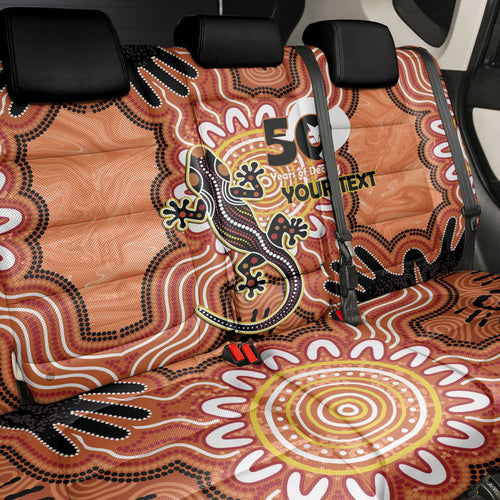 Personalised Australia Lizard NAIDOC Week 2026 Back Car Seat Cover 50 Years of Deadly Aboriginal Art