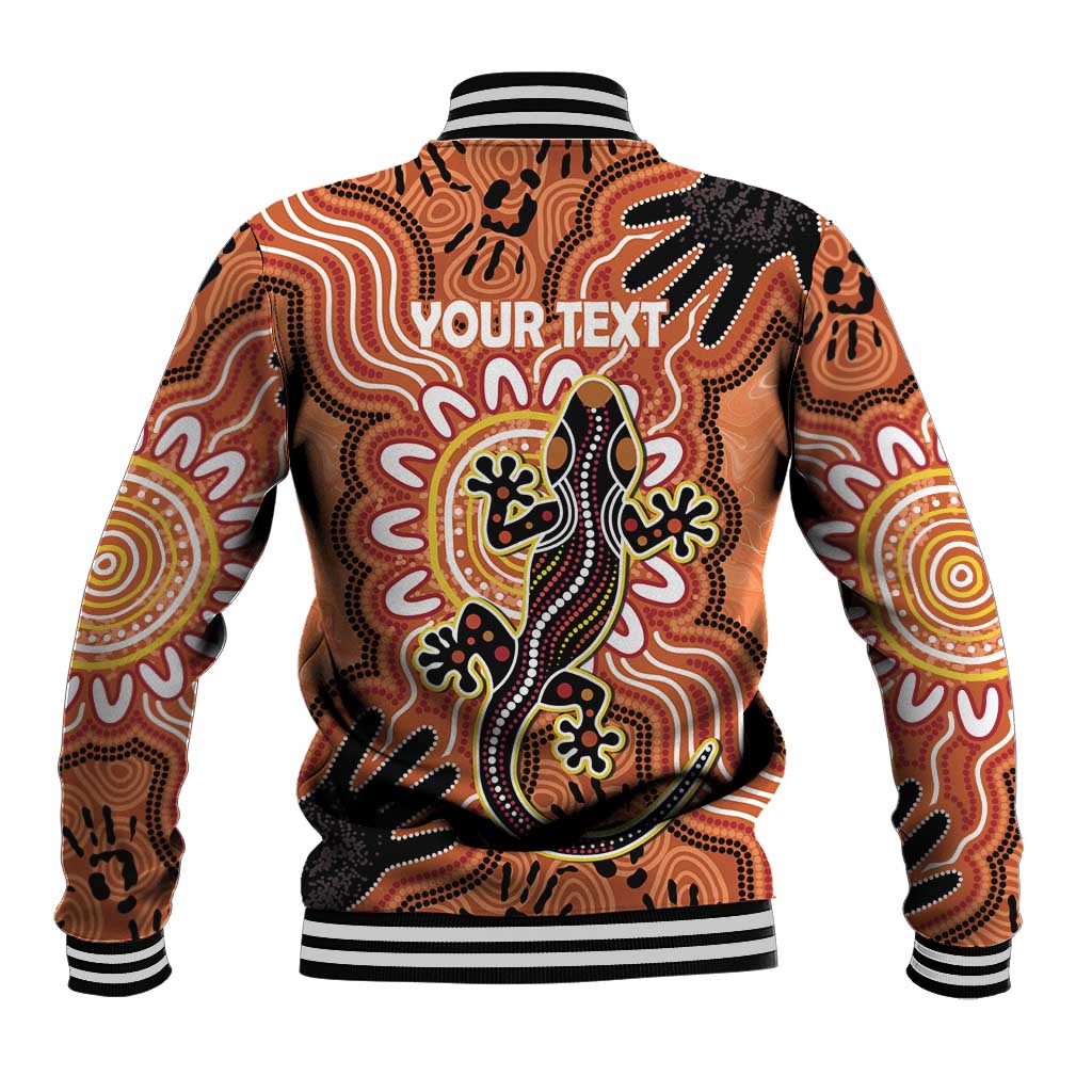 Personalised Australia Lizard NAIDOC Week 2026 Baseball Jacket 50 Years of Deadly Aboriginal Art