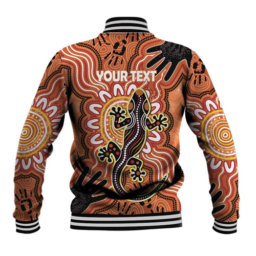 Personalised Australia Lizard NAIDOC Week 2026 Baseball Jacket 50 Years of Deadly Aboriginal Art