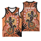 Personalised Australia Lizard NAIDOC Week 2026 Basketball Jersey 50 Years of Deadly Aboriginal Art