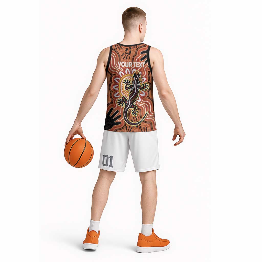 Personalised Australia Lizard NAIDOC Week 2026 Basketball Jersey 50 Years of Deadly Aboriginal Art