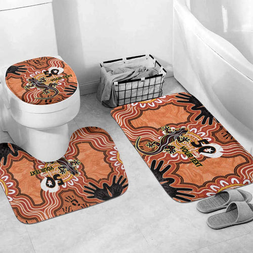 Personalised Australia Lizard NAIDOC Week 2026 Bathroom Set 50 Years of Deadly Aboriginal Art