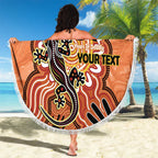 Personalised Australia Lizard NAIDOC Week 2026 Beach Blanket 50 Years of Deadly Aboriginal Art
