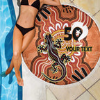 Personalised Australia Lizard NAIDOC Week 2026 Beach Blanket 50 Years of Deadly Aboriginal Art