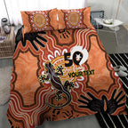 Personalised Australia Lizard NAIDOC Week 2026 Bedding Set 50 Years of Deadly Aboriginal Art