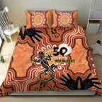 Personalised Australia Lizard NAIDOC Week 2026 Bedding Set 50 Years of Deadly Aboriginal Art