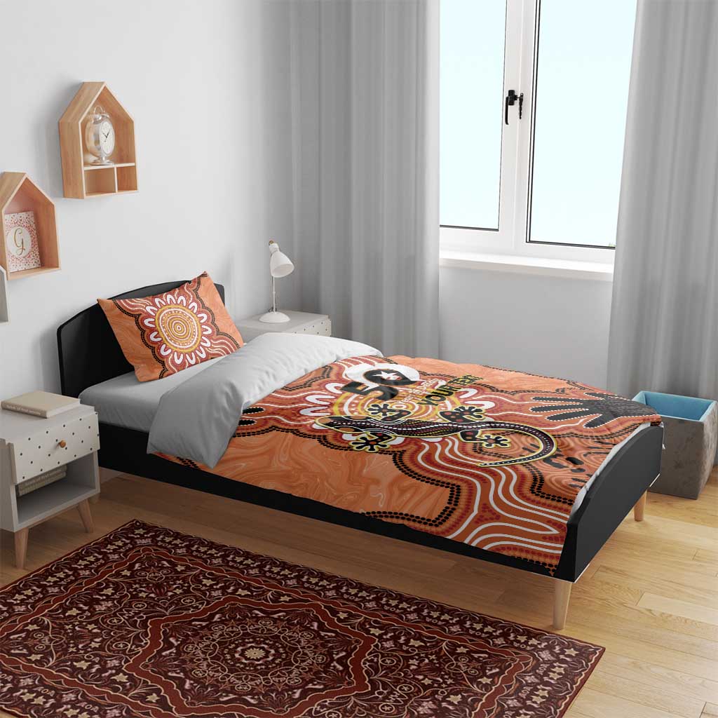 Personalised Australia Lizard NAIDOC Week 2026 Bedding Set 50 Years of Deadly Aboriginal Art