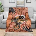Personalised Australia Lizard NAIDOC Week 2026 Blanket 50 Years of Deadly Aboriginal Art
