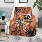 Personalised Australia Lizard NAIDOC Week 2026 Blanket 50 Years of Deadly Aboriginal Art