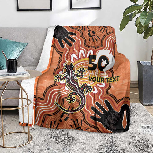 Personalised Australia Lizard NAIDOC Week 2026 Blanket 50 Years of Deadly Aboriginal Art