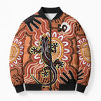 Personalised Australia Lizard NAIDOC Week 2026 Bomber Puffer Jacket 50 Years of Deadly Aboriginal Art