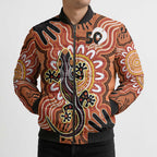Personalised Australia Lizard NAIDOC Week 2026 Bomber Puffer Jacket 50 Years of Deadly Aboriginal Art