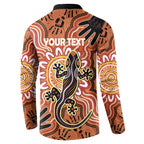 Personalised Australia Lizard NAIDOC Week 2026 Button Sweatshirt 50 Years of Deadly Aboriginal Art