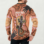 Personalised Australia Lizard NAIDOC Week 2026 Button Sweatshirt 50 Years of Deadly Aboriginal Art