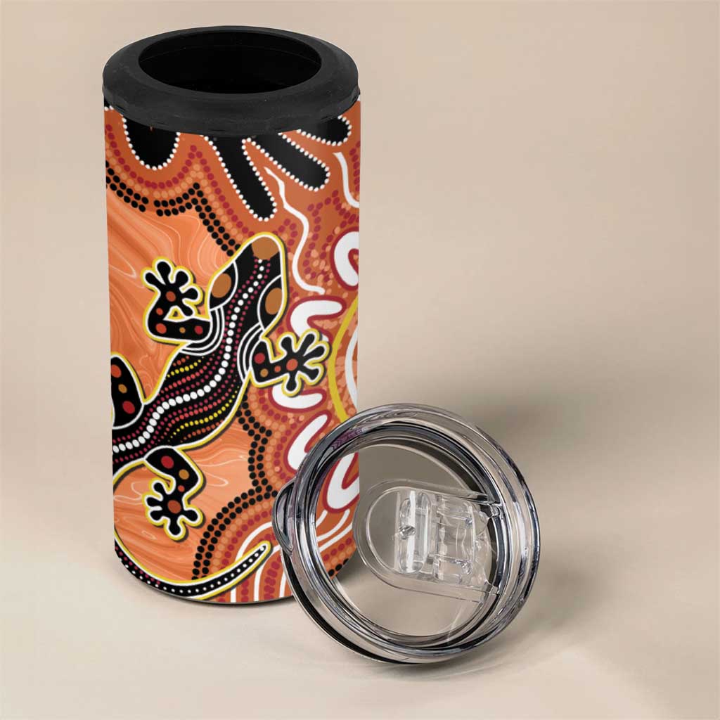 Personalised Australia Lizard NAIDOC Week 2026 4 in 1 Can Cooler Tumbler 50 Years of Deadly Aboriginal Art