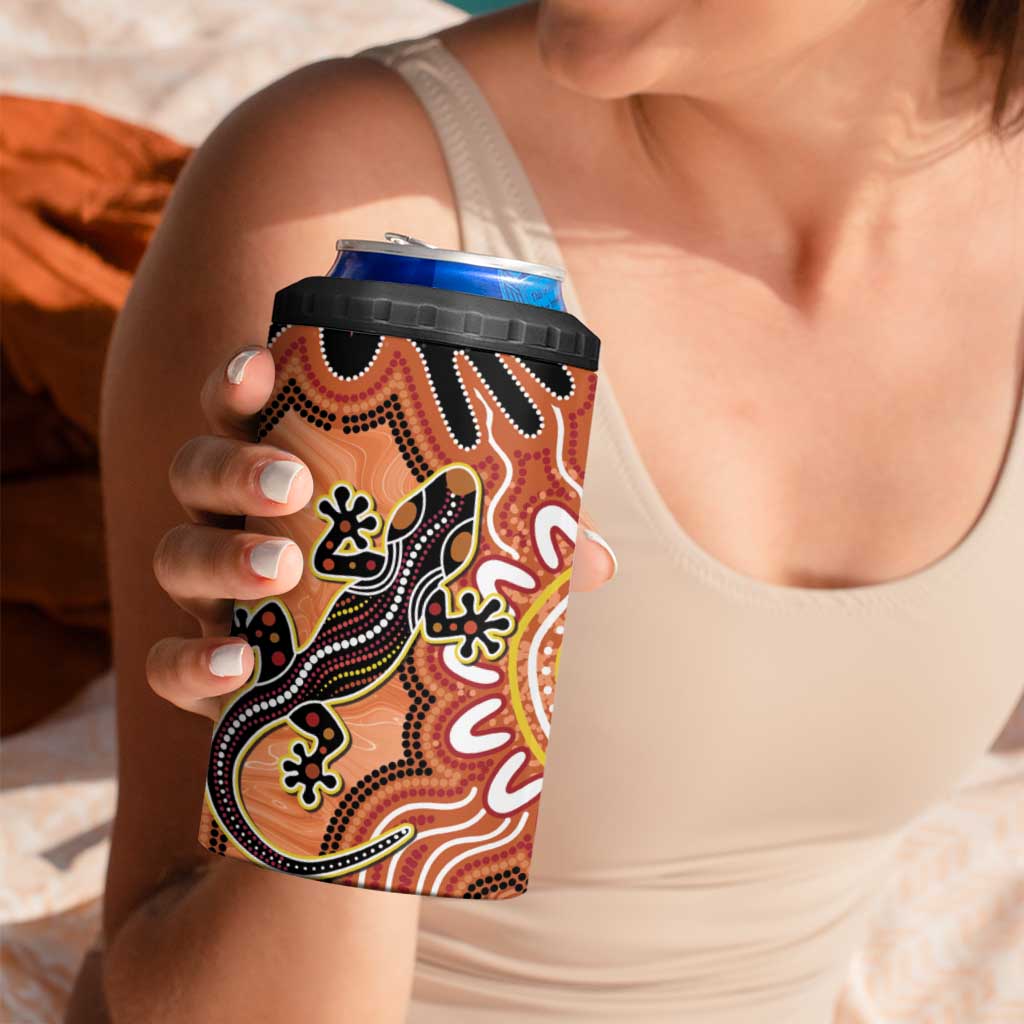 Personalised Australia Lizard NAIDOC Week 2026 4 in 1 Can Cooler Tumbler 50 Years of Deadly Aboriginal Art