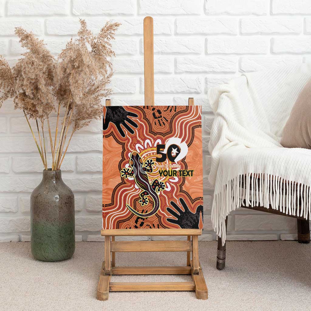 Personalised Australia Lizard NAIDOC Week 2026 Canvas Wall Art 50 Years of Deadly Aboriginal Art