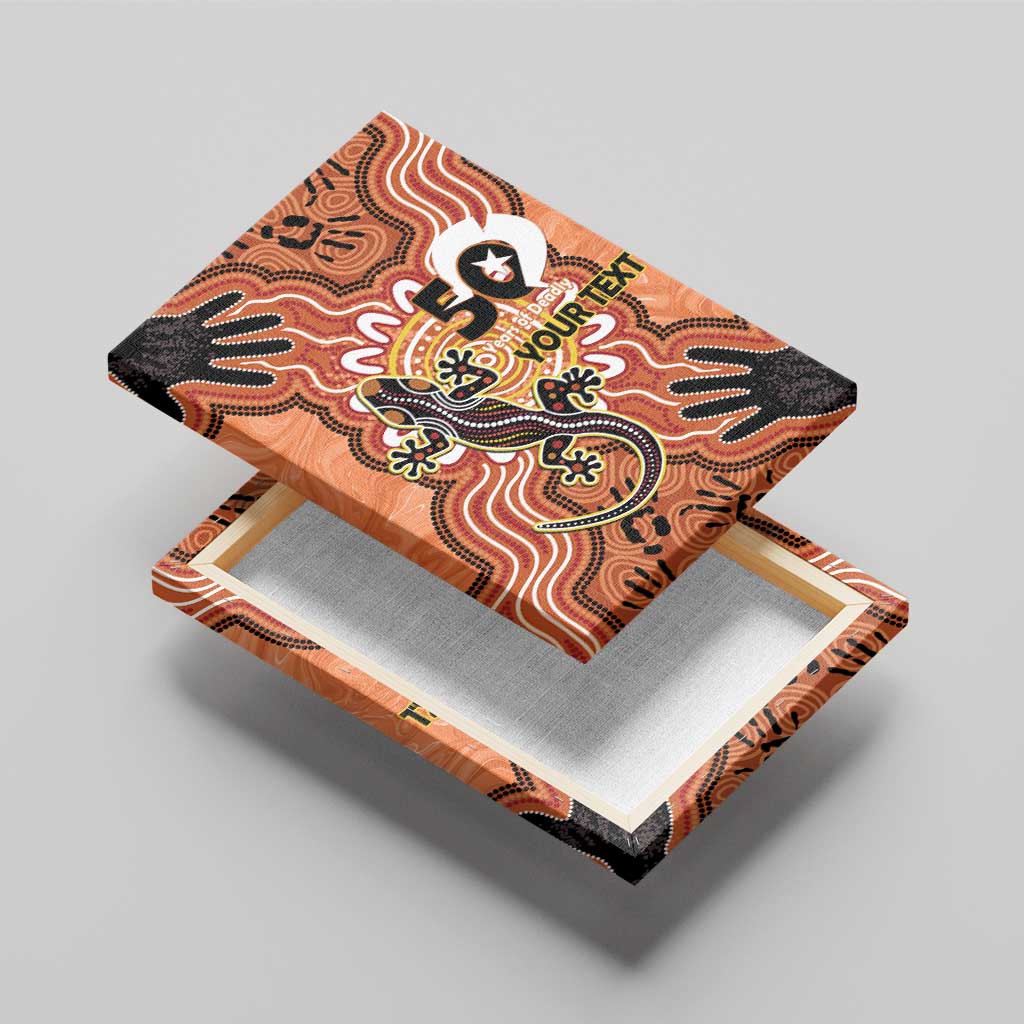Personalised Australia Lizard NAIDOC Week 2026 Canvas Wall Art 50 Years of Deadly Aboriginal Art