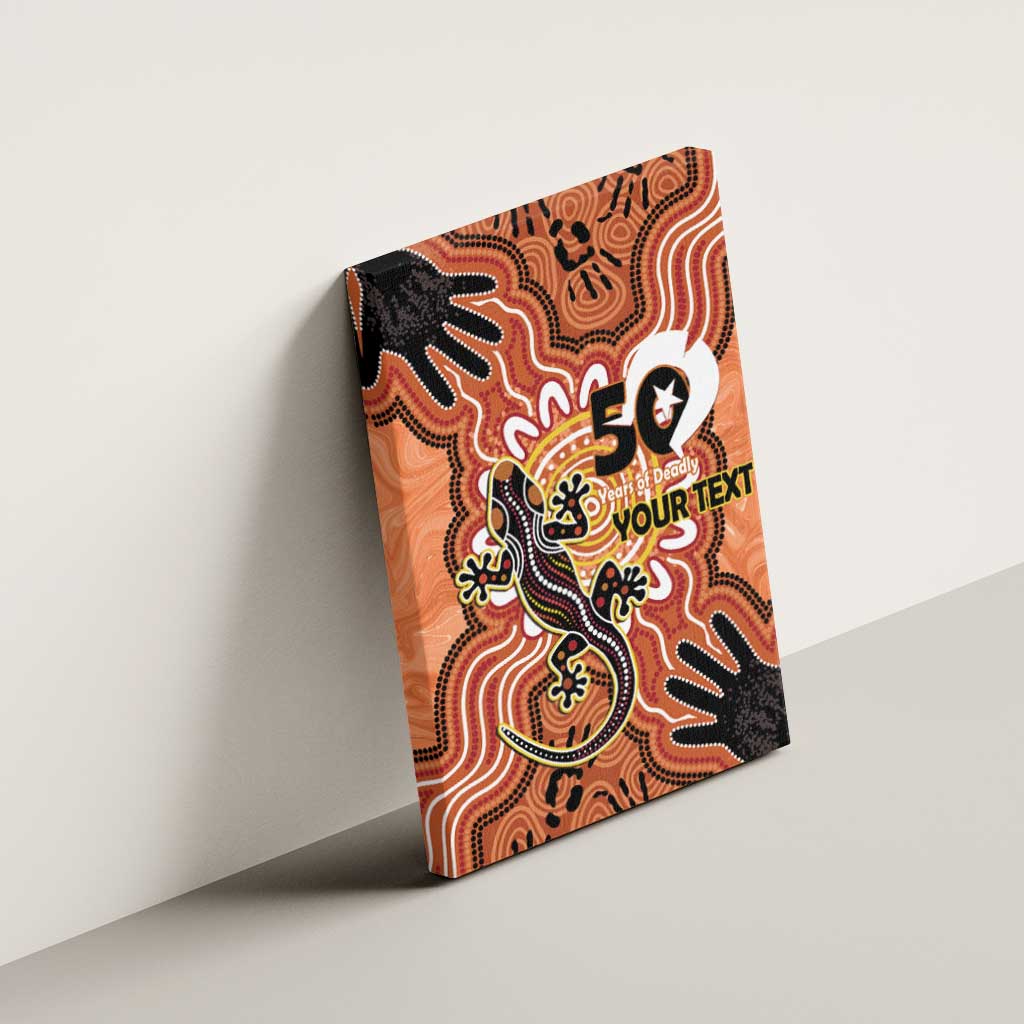 Personalised Australia Lizard NAIDOC Week 2026 Canvas Wall Art 50 Years of Deadly Aboriginal Art