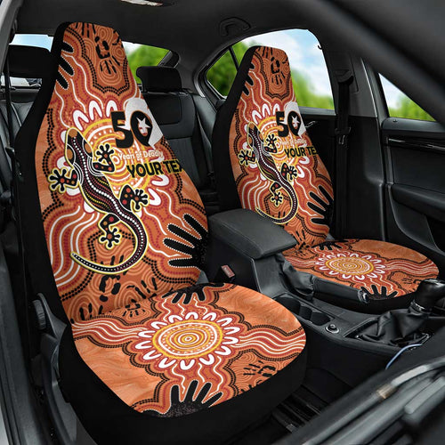 Personalised Australia Lizard NAIDOC Week 2026 Car Seat Cover 50 Years of Deadly Aboriginal Art