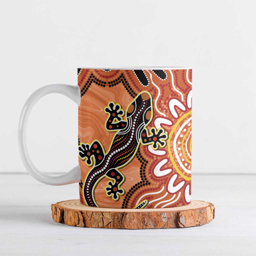 Personalised Australia Lizard NAIDOC Week 2026 Ceramic Mug 50 Years of Deadly Aboriginal Art