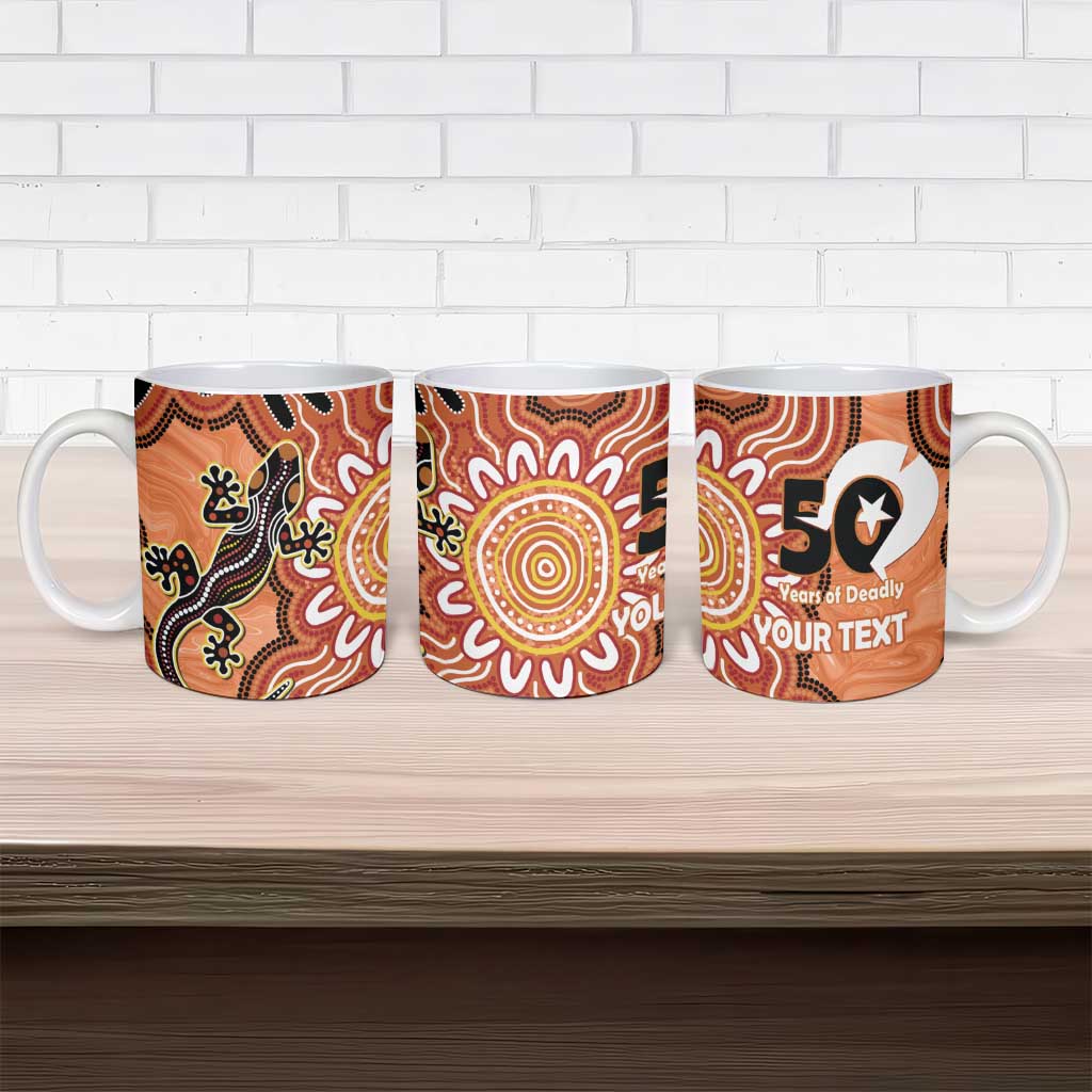 Personalised Australia Lizard NAIDOC Week 2026 Ceramic Mug 50 Years of Deadly Aboriginal Art
