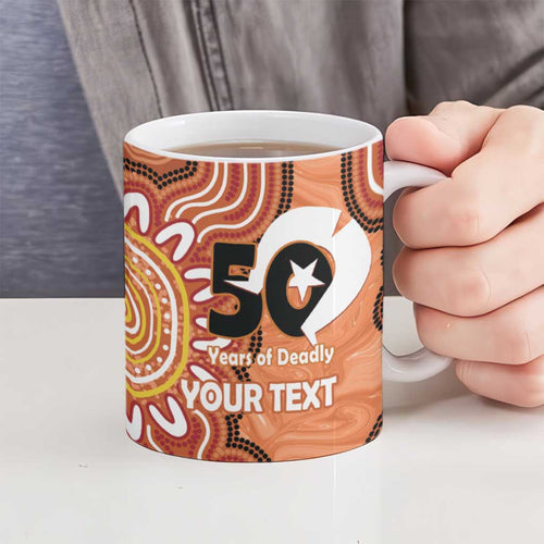 Personalised Australia Lizard NAIDOC Week 2026 Ceramic Mug 50 Years of Deadly Aboriginal Art