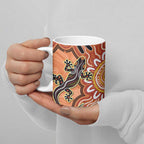 Personalised Australia Lizard NAIDOC Week 2026 Ceramic Mug 50 Years of Deadly Aboriginal Art