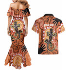 Personalised Australia Lizard NAIDOC Week 2026 Couples Matching Mermaid Dress and Hawaiian Shirt 50 Years of Deadly Aboriginal Art