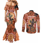Personalised Australia Lizard NAIDOC Week 2026 Couples Matching Mermaid Dress and Long Sleeve Button Shirt 50 Years of Deadly Aboriginal Art