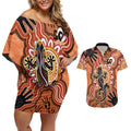 Personalised Australia Lizard NAIDOC Week 2026 Couples Matching Off Shoulder Short Dress and Hawaiian Shirt 50 Years of Deadly Aboriginal Art