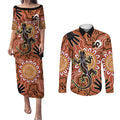 Personalised Australia Lizard NAIDOC Week 2026 Couples Matching Puletasi and Long Sleeve Button Shirt 50 Years of Deadly Aboriginal Art