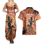 Personalised Australia Lizard NAIDOC Week 2026 Couples Matching Summer Maxi Dress and Hawaiian Shirt 50 Years of Deadly Aboriginal Art