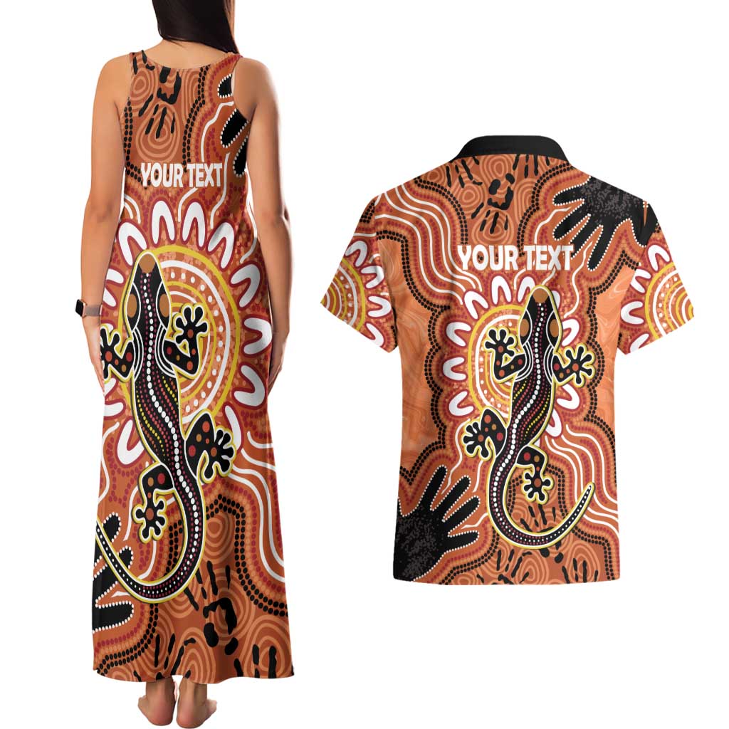 Personalised Australia Lizard NAIDOC Week 2026 Couples Matching Tank Maxi Dress and Hawaiian Shirt 50 Years of Deadly Aboriginal Art