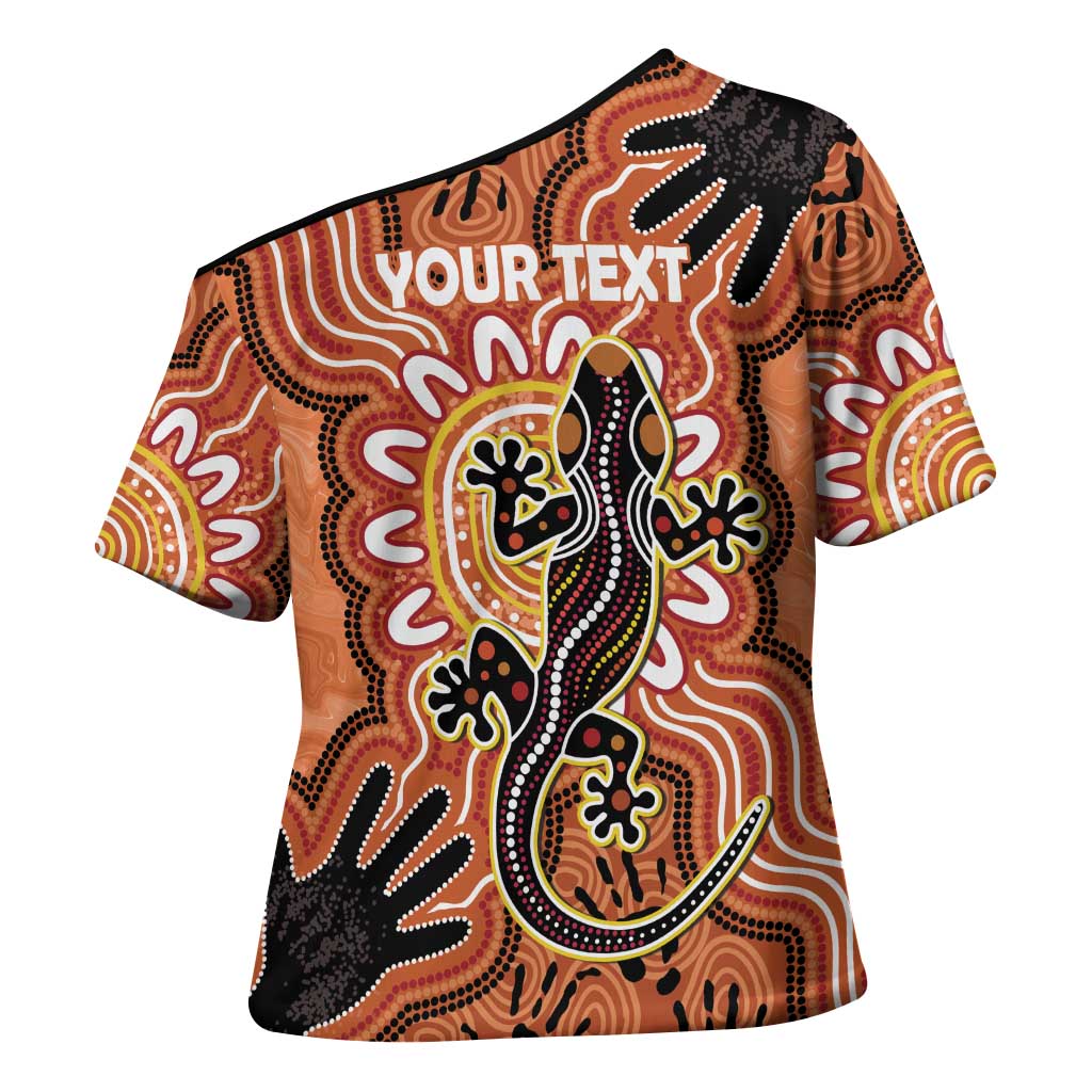 Personalised Australia Lizard NAIDOC Week 2026 Cross Shoulder Shirt 50 Years of Deadly Aboriginal Art